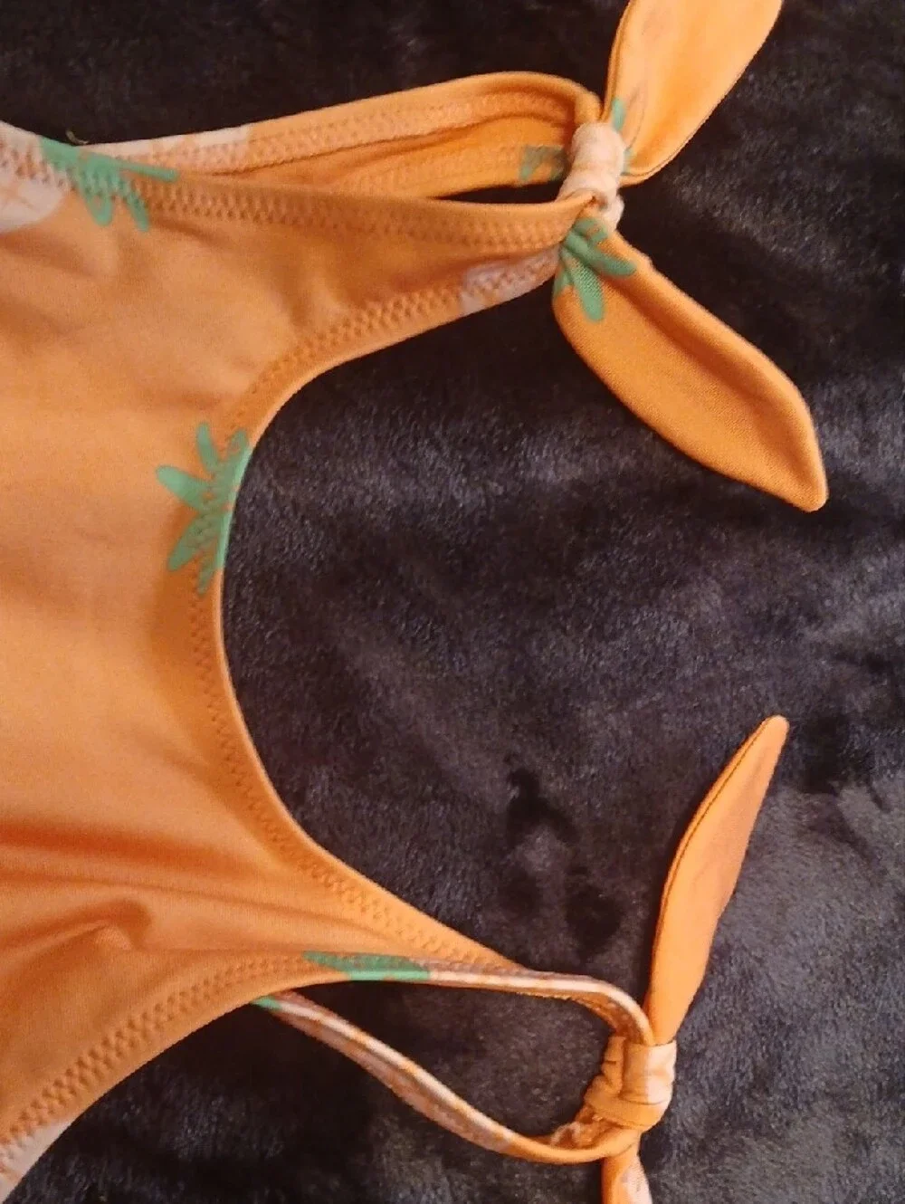 H&M Girls Orange Pineapple Print One-Piece Swimsuit 5t/6